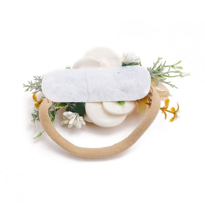 Baby Girl Headbands Nylon Flower Elastic Hairbands 3pcs Hair Accessories Gift for Newborn Infant Toddlers