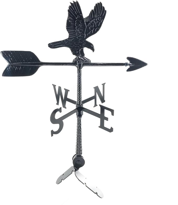Montague Metal Products - Weathervane - Cast Aluminum Weathervane -Includes Roof Mount - 6 Colors Available (Eagle, Black)