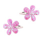 2Pcs Sequins Flower Hair Clips for Girls Cute Snap Hair Clips with Pearl Hair Barrettes Spring summer Hair Accessories Birthday Party Supplies (pink)