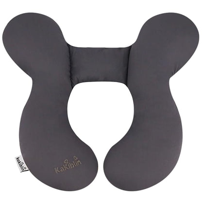 KAKIBLIN Baby Travel Pillow, Upgraded Baby Neck Pillow for Car Seat, Head Support Pillow for Car Seat, Stroller, Pushchair, Grey