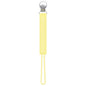 Three Little Tots All Silicone Modern, Short and Safety Tested Pacifier Clip (Baby Yellow, Classic)