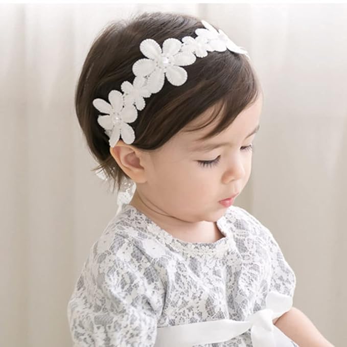 Bethynas Baby Girls Cute Bow-knot Headband Soft Lace Floral Hairbands Newborn Infant Toddlers Kids Hair Accessories (Style 9)