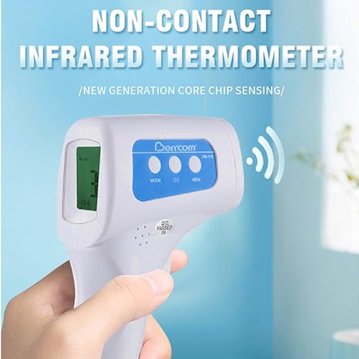 Forehead Thermometer for Adults Non-Contact Infrared Forehead Thermometer with Fever Alarm Function Medical Grade for Baby Children Kids Instant Fever Check Digital Display