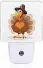 LED Night Light Plug into Wall with Dusk to Dawn Light Sensor White Energy Efficient Thanksgiving Day Turkey Nightlight for Bedroom Bathroom Hallway Living Room Kitchen