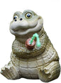 Crocodile Statue Garden Decor for Outside 2.56in,Interesting Crocodile Fishing Statue，Suitable for Easter, Indoor and Outdoor Decoration