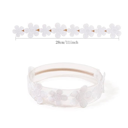 New Model Baby Girl Nylon Headbands Nylon Flower Elastic Hairbands 3pcs Hair Accessories Gift for Newborn Infant Toddlers (BF-XKFD004)
