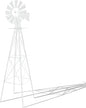 Outvita 8FT Ornamental Windmill for Yard, Heavy Duty Durable Metal Weather Vane Garden Decoration Weather Resistant for Garden, Farm, Seaside