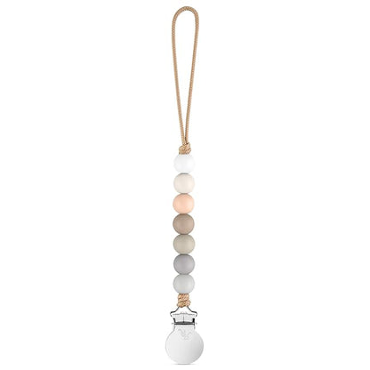 Ryan & Rose Pacifier Clip Georgia - Silicone Pacifier Clip Baby boy Baby Girl Binky paci Clip Baby Pacifier Holder binkie Clip Binky Clips Newborn Baby Care Baby Pacifier Clip (Linen)