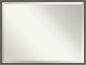 Amanti Art Grey Wall Mirror 31x41 Svelte Clay Grey Rectangle Bathroom Mirror for Wall Decor Living Room, X-Large Modern Wood Frame, Hangs Horizonally and Vertically, Bathroom Decor, Beveled Edge