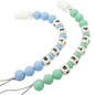Personalized Pacifier Clip with Name, Customizable Pacifier Clip (2 Pack) (Baby Blue + Mint Green)