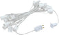 Novelty Lights 25 Foot String Light Set - Indoor/Outdoor Stringer Set for Christmas, Wedding Decor, Patios, & More - C9/E17 Intermediate Base (White Wire, 12" Spacing)