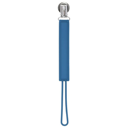 Three Little Tots All Silicone Modern, Short and Safety Tested Pacifier Clip (Blue, Classic)