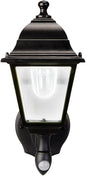 Maxsa 44219-RS Premium Wireless Battery-Powered Motion-Activated Decorative Outdoor Wall Sconce Lighting Fixture, Cool White LED, Metal Housing, Black