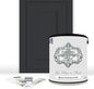 ALL-IN-ONE Paint, Durable cabinet and furniture paint. Built in primer and top coat, no sanding needed. Includes our 30 featured color card - Weathervane (charcoal), Gallon