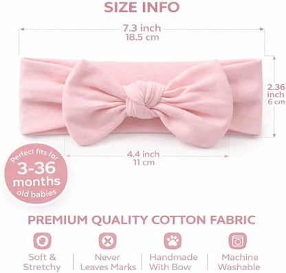 Baby Girl Headbands-Infant,Toddler Cotton Handmade Hairbands with Bows Child Hair Accessories