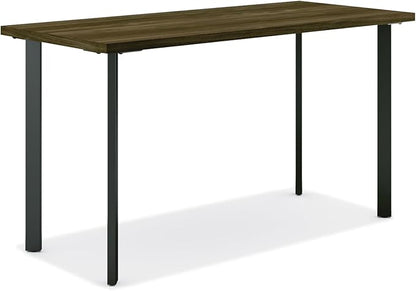 HON Coze Home Office Desks, Sturdy Table Computer Desk, 42", Walnut Top, Black Base