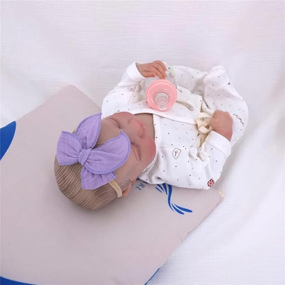Sugarmelon Original Cotton Gauze Headband for Newborn Toddler Infant Baby Girl Kids Muslin Cotton Hair Bow Headbands Turban Elastic Hair Bands (2 pcs Orchid)