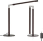 Brown LED Desk Lamp - 16" Foldable Metal Desk Light with Base, 15W, 1200LM, Dimmable Color Changing Table Lamp for Reading Study, Modern Table Lamp for Home Office Laptop College Dorm