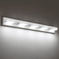 SineRise LED Modern Bathroom Vanity Light Fixtures (5-Light, 40-Inch), Matte White Modern Acrylic Bathroom Wall Lighting Fixtures Over Mirror (Cool White 6000K)