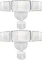 UME 2 Pack 5500LM LED Security Lights Motion Sensor Light Outdoor, 49W, 5000K Daylight, IP65 Waterproof, Dusk to Dawn, 3 Head Motion Detected Flood Light for Garage, Yard, Porch (White)