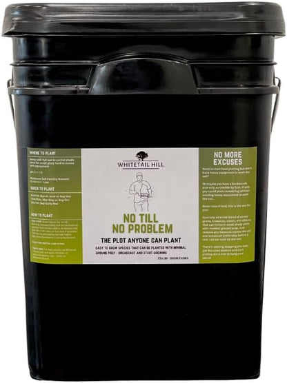No Till No Problem Food Plot Seed Mix for Deer, Easy to Grow, Minimal Ground Prep, No-Till Planting, Broadcast and Start Growing