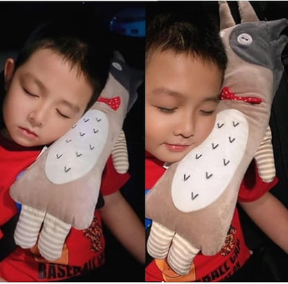 Kids Seat Belt Pillow Cartoon Car Travel Pillow Neck Support Car Pillow Seat Belt Shoulder Cover Pillow Headrest Shoulder Pillow Soft Auto Seat Belt Cushion Back Cushion Car Trim
