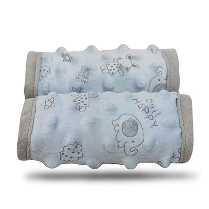 DODO NICI car seat Strap Cover for Baby, seat Belt Cover Cushion, Belt Pads fit Baby Carrier/Pushchair/Stroller, Cozy Peace Dotted Minky, Blue