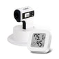 HubiBaby Forehead Thermometer for Adults and Kids, Digital Infrared Thermometer for Baby, Touchless Thermometer with 3 Color Fever Alarm, Fast Reading, Mini Hygrometer Combo (Black)