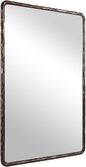 ANDY STAR Hand-Forged Bronze Bathroom Mirrors for Wall, 30x40 Inch Vintage Solid Steel Metal Frame Bathroom Vanity Mirror, Antique Rounded Rectangle Wall Mirror, Hangs Horizontally or Vertically