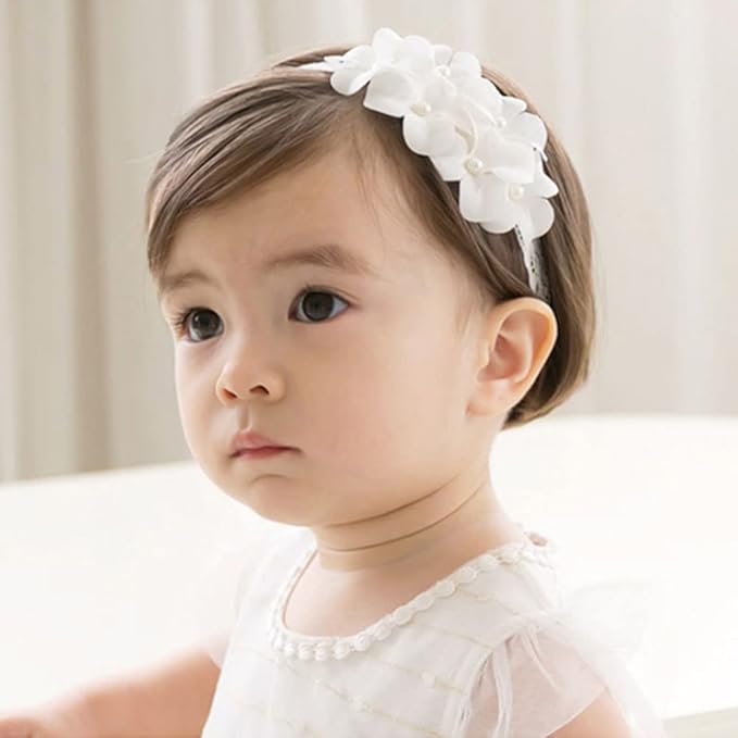 Bethynas Baby Girls Cute Bow-knot Headband Soft Lace Floral Hairbands Newborn Infant Toddlers Kids Hair Accessories (Style 10)