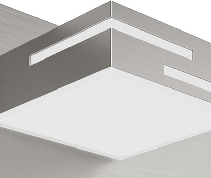 LED Modern Bathroom Vanity Light Fixtures, 4-Light 28-inch Dimmable Brushed Nickel Vanity Lights for Bathroom Lighting Fixtures Over Mirror, with 360° Rotatable Acrylic Heads (Cool White 6000K)