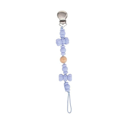 Nuby Pacifinder Silicone Pacifier Clip - Baby Pacifier Holder Clip with Convenient Hook Loop - Bowtie