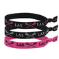 Infinity Collection Lacrosse Headbands for Girls – 3-Pack Non-Slip LAX Headbands with Silicone Grip – Pink and Black Athletic Hairbands for Lacrosse Players and Teams
