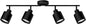 4-Light Led Track Lighting,Black Ceiling Lighting Fixtures,Wall Sconces Ceiling Spotlight with Foldable Light Arms for Kitchen, Closet, Bedroom,GU10 Socket, Bulbs Not Included