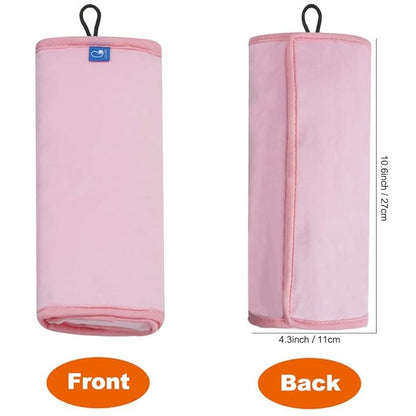 COOLBEBE Seat Belt Pillow for Kids, Extra Soft Toddler Travel Pillow for Car Seat, Universal Carseat Strap Cushion Pads for Childs Baby People Adults, Pink