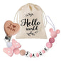 Personalized Pacifier Clip, Custom Silicone Pacifier Holder, Custom Binky Clip, Baby Newborn Gift