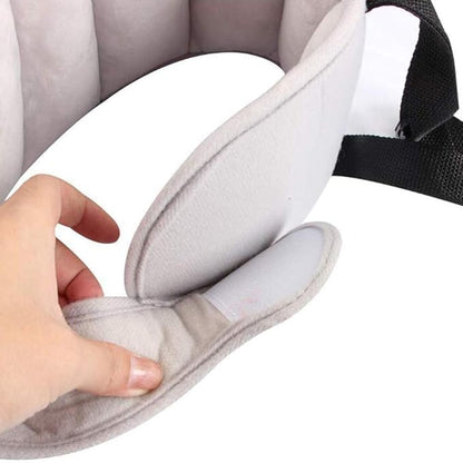 Car Head Support Toddle Car Neck Relief Baby Child Car Seat Adjustable Head and Neck Support Band - A Comfortable Sleep Solution, Gray
