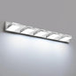LED Modern Bathroom Vanity Light Fixtures, 5-Light 34-inch Dimmable Chrome Vanity Lights for Bathroom Lighting Fixtures Over Mirror, with 360° Rotatable Heads (Cool White 6000K)