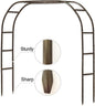 Metal Garden Arch,7.8 Feet High x 5.5 Feet Wide Sturdy Metal Arbor with Sharp Ends for Climbing Vines and Plants,Weddings Quinceaneras Party Decoration