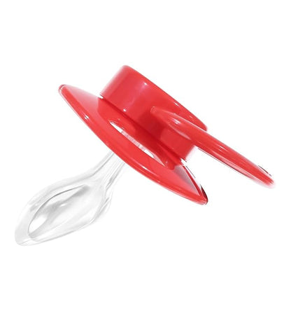 Landofgenie Adult Size Large Shield Pacifiers Bone Shaped Cutie Pacifier Red