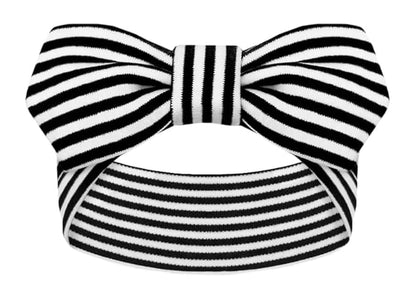 Creative Knitwear Kansas State Wildcats Infant Girls Black/White Striped Hair Knot Headband Embroidered Logo - Size Newborn - 4T