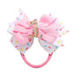 1st Birthday Hair Bow for Baby Girls, Pink Headband Hair Accessories for Girls 1 2 3 4 5 6 Years Birthday Confetti Ice Cream Party Supplies Decorations