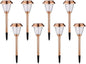 Solar Lights Outdoor - 8 Pack Copper Garden Walkway Lights Solar Powered Waterproof for Garden, Lawn, Yard, Pathway