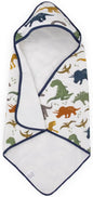 Little Unicorn Premium Infant Hooded Bath Towel| Soft & Absorbent Cotton & Terry Fabric for Newborns (Dino Friends)