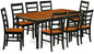 East West Furniture DOPF9-BCH-W 9 Piece Dining Room Furniture Set Includes a Rectangle Kitchen Table with Butterfly Leaf and 8 Dining Chairs, 42x78 Inch, Black & Cherry