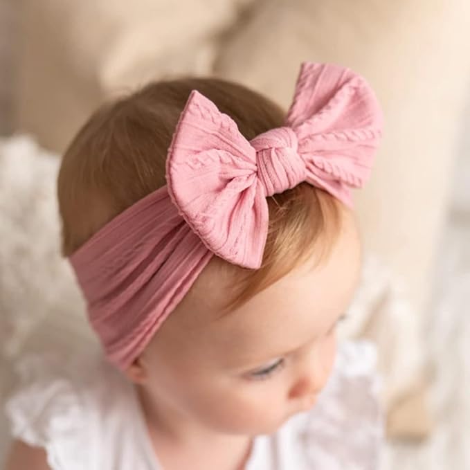 XuoAz Baby Girls Bow Flora Headband Baby Turban Knotted Elastic Headwrap for Newborn Infant Toddler Hair Accessories