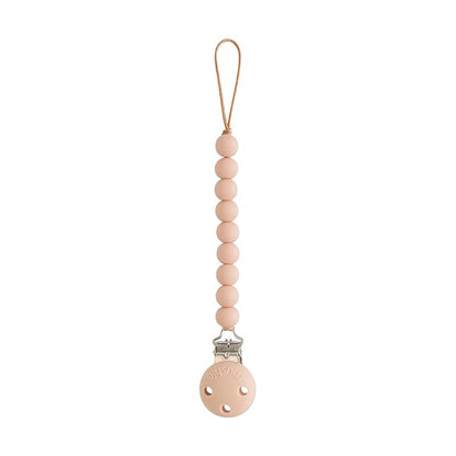 mushie 100% Silicone Baby Pacifier Clip BPA Free | Hera (Blush)