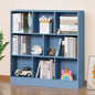 YAHARBO 3 Tier Bookshelf,Wide Kids Horizontal Bookcase,8 Cube Blue Book Shelf,Large Display Toy Storage Cabinet with Base,Floor Standing Modern Bookcases Organizer for Bedroom,Nursery,Playroom