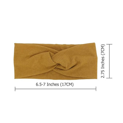 Sugarmelon Baby Headbands Stretchy Hairbands Hair Bow Elastics for Baby Girls Newborn Toddlers Infant Kids Turban Headband (Cross Headband Taupe)