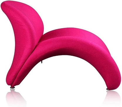 Manhattan Comfort Rosebud Fuchsia Wool Blend Accent Chair (Set of 2)